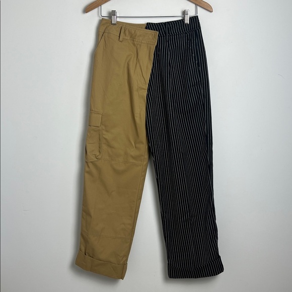 NEW Choosy Women's Size 4 Day And Night Two-Tone Color Block Pants High Rise - Picture 2 of 13